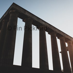 Monumento nacional de Escocia, Edimburgo. Fotografía de viajes - descarga digital instantánea