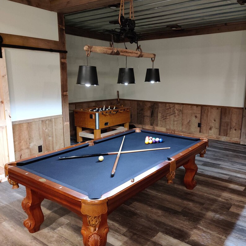 Rustic Farmhouse Chandelier/ Pool Table /bar Light Etsy