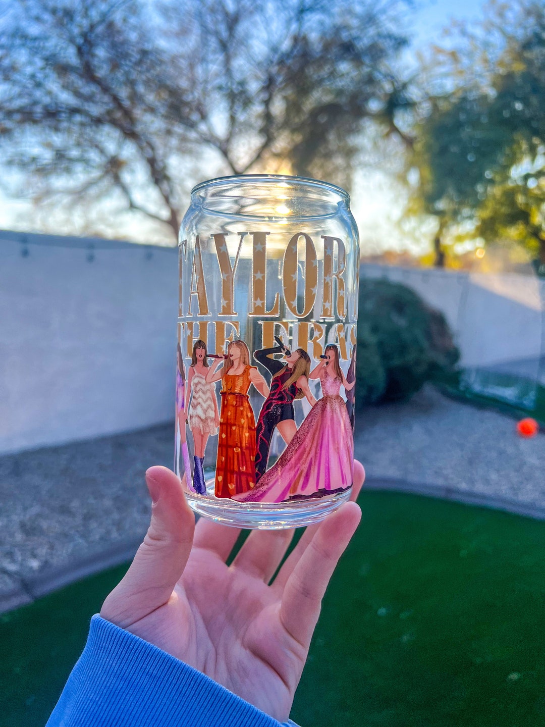 Eras Tour Outfits Decorated 16 Oz Glass Cup - Etsy