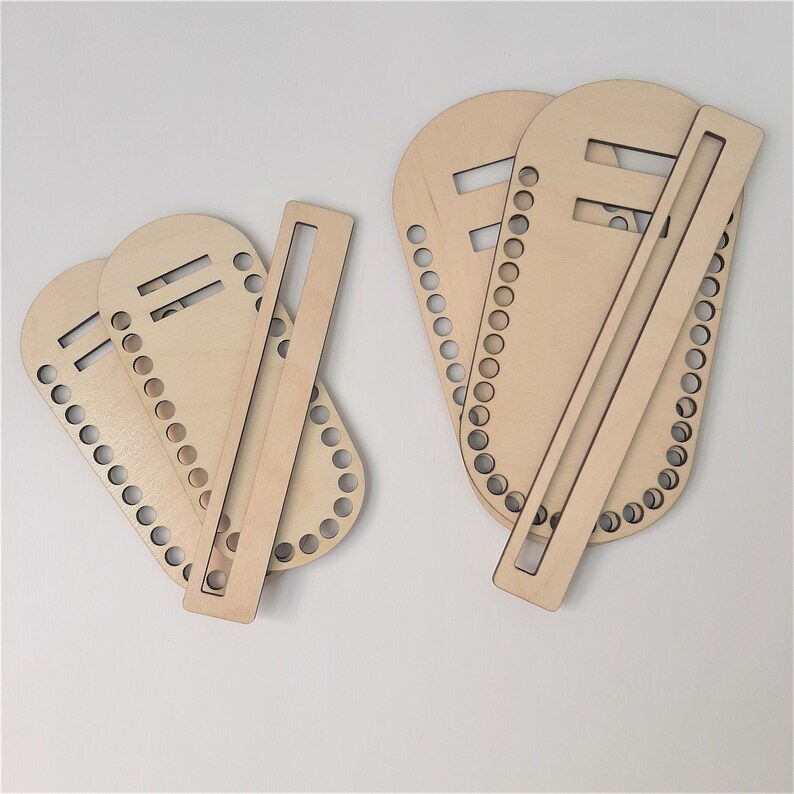 A set of wooden frames for crocheting a crossbody bag DIY A set of wooden frames for crocheting a crossbody bag DIY
