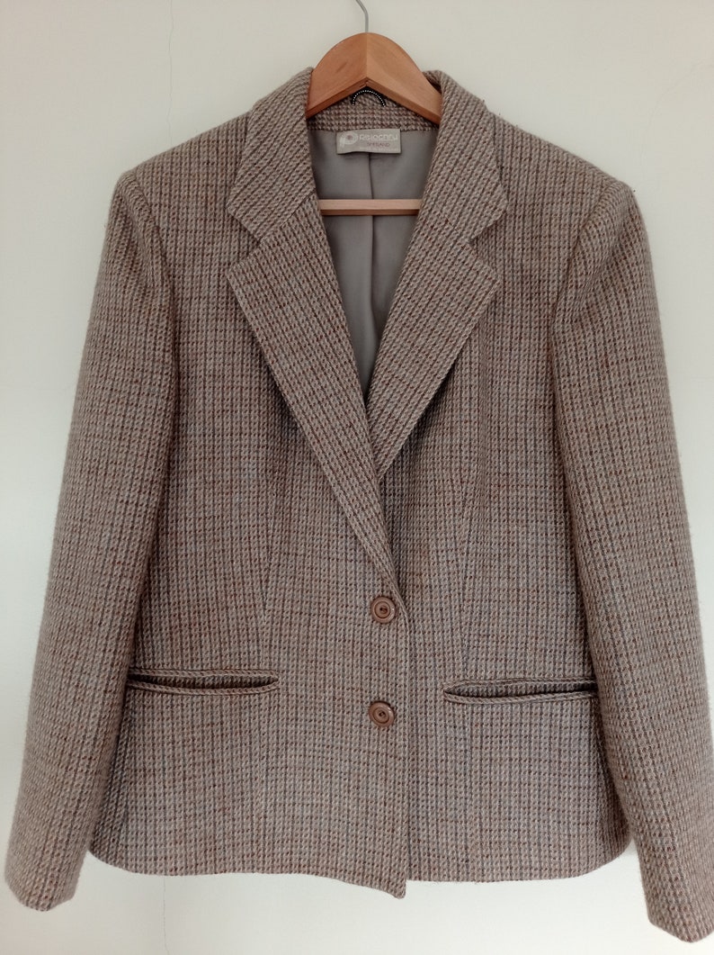 1980s Pitlochry women's tweed wool jacket/ blazer | Etsy