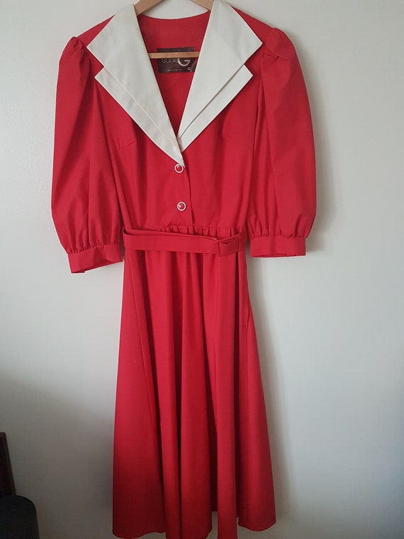 Vintage 1970s Susie G red dress