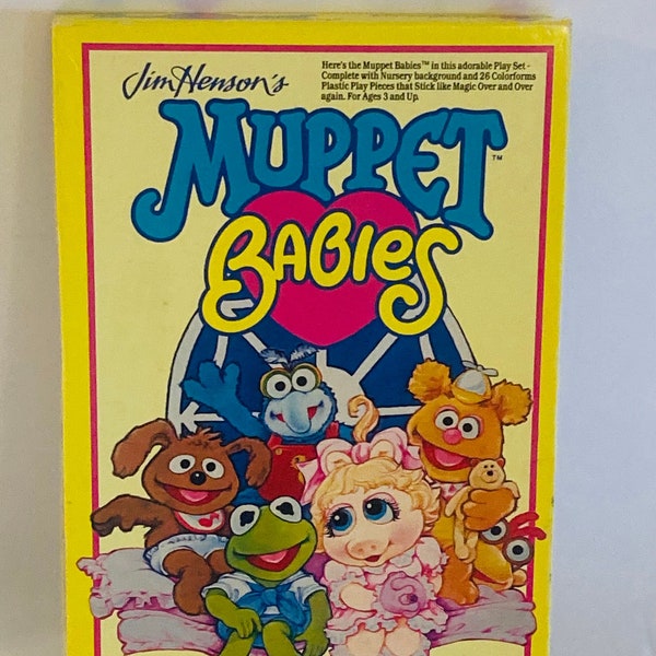 Vintage 1989 Muppet Babies Colorforms- Jim Henson Muppet Babies