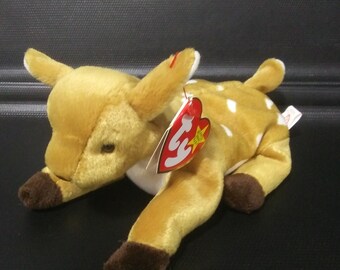 Vintage Retired Ty Beanie Baby WHISPER THE DEER 1998