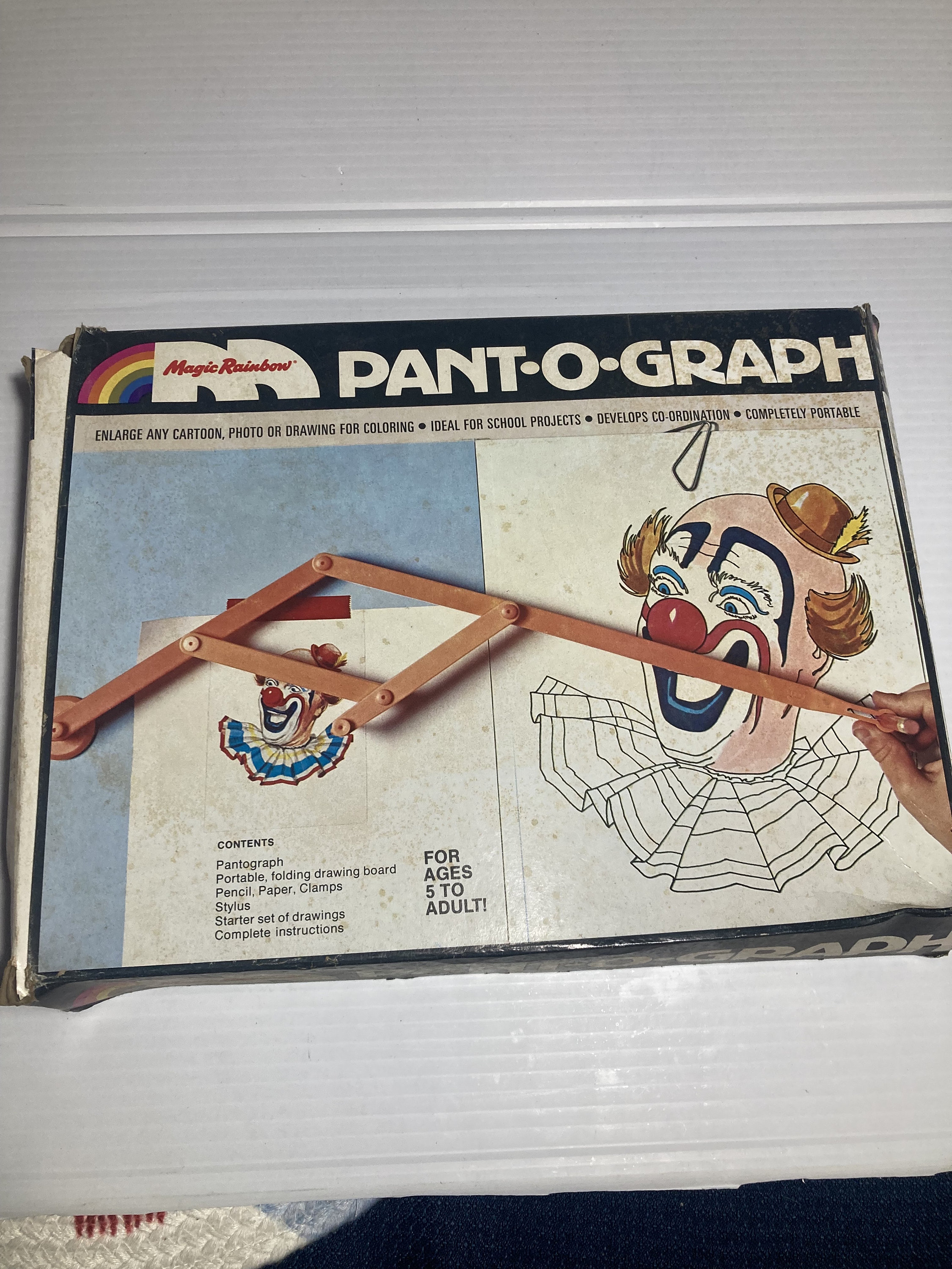 Vintage MAGIC RAINBOW Children PANT-O-GRAPH Artist Pantograph Drawing Tool  Set