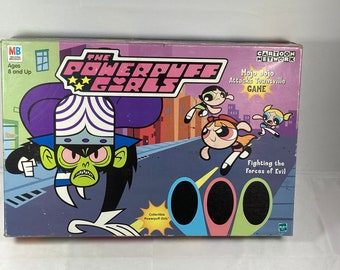 Vintage 2000 Cartoon Network Power Puff Girls “Mojo Jojo Attacks Townsville” Board Game