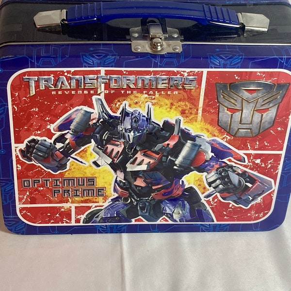 Transformers Optimus Prime Revenge of The Fallen Metal Lunch Box