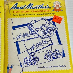 Lot of 4 Vintage Aunt Marthas Embroidery Transfer Patterns - Etsy