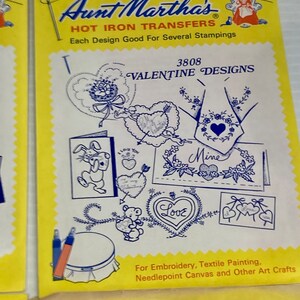Lot of 4 Vintage Aunt Marthas Embroidery Transfer Patterns - Etsy
