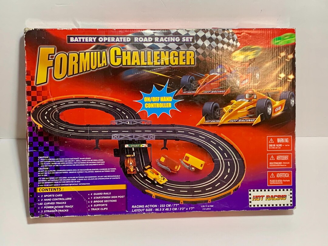 Vintage Formula Challenger Hot Racing Slot Car Race Track Set NEW - Etsy