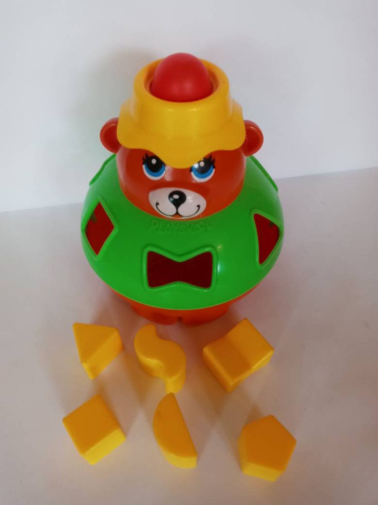 Vintage Playskool Shape Sorter Bear Toy Etsy