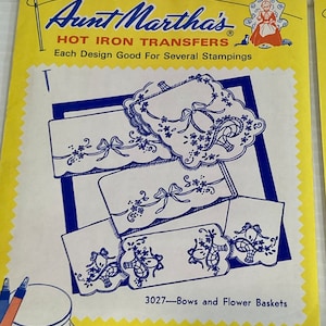 Lot of 4 Vintage Aunt Marthas Embroidery Transfer Patterns - Etsy
