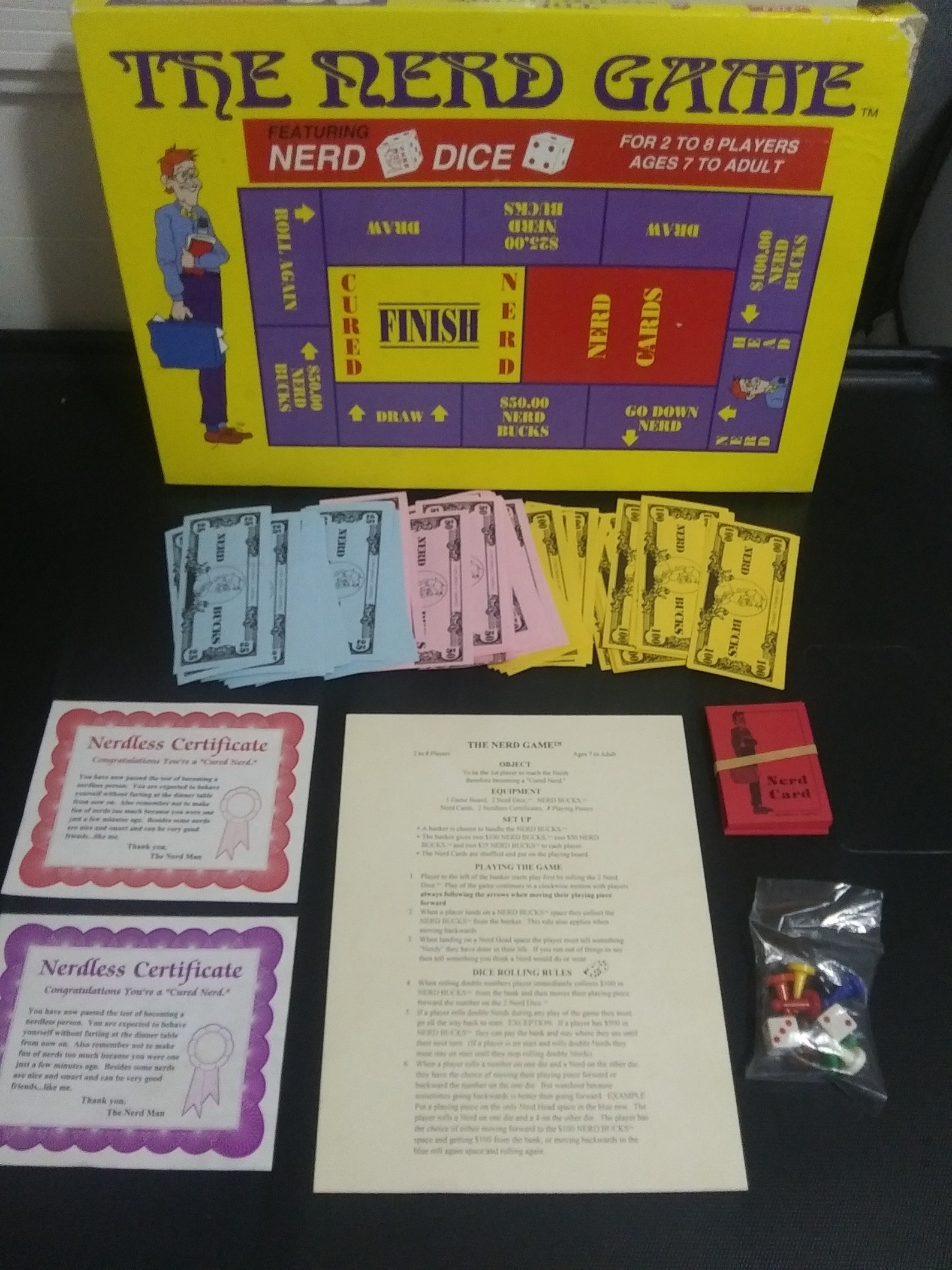 Vintage 1990's the Nerd Game Board Etsy