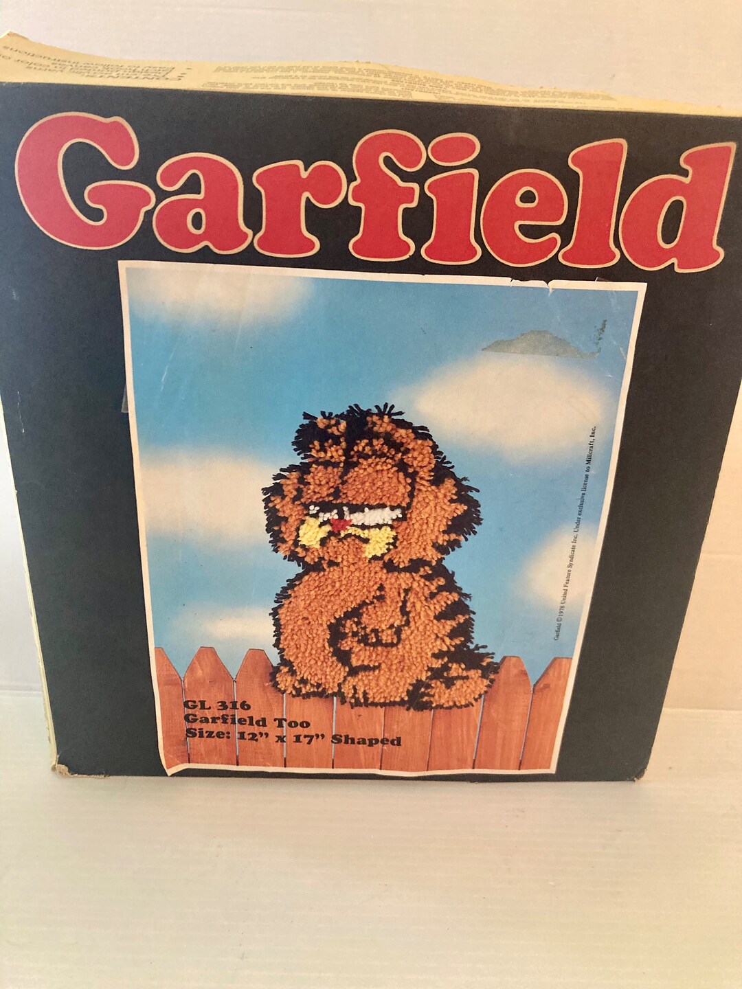 Vintage 1970's Garfield Jim Davis Latch Hook Kit Etsy