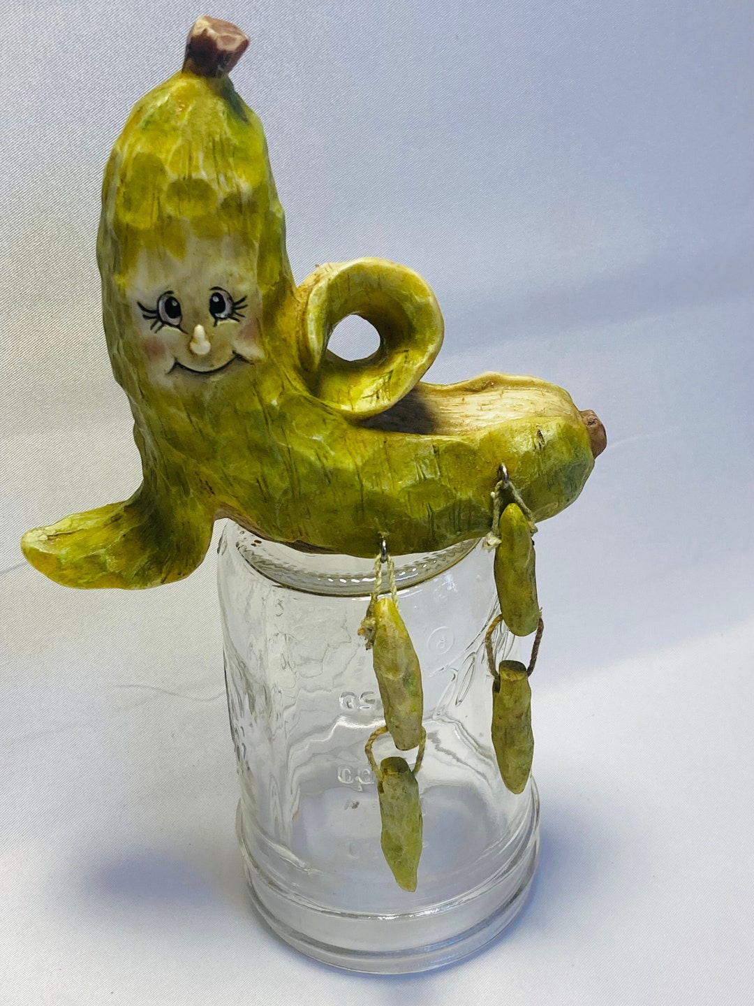 Vintage 1980's Anthropomorphic Fruit Shelf Sitter Banana Etsy