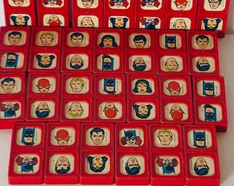 Lot of 27 Vintage 1979 Whitman DC Super Powers Dominos-Loose