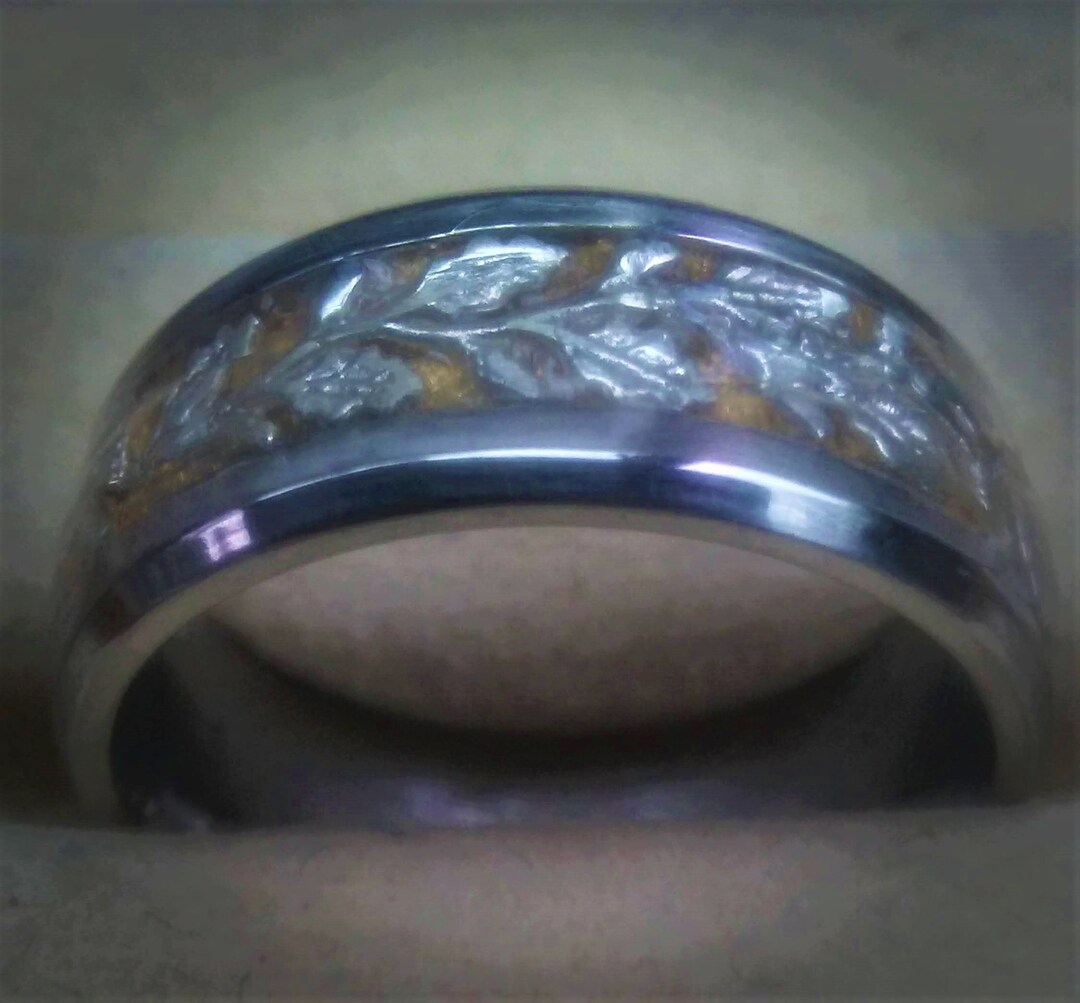 Wrapped in Gold Stainless Steel Inlay Ring - Etsy