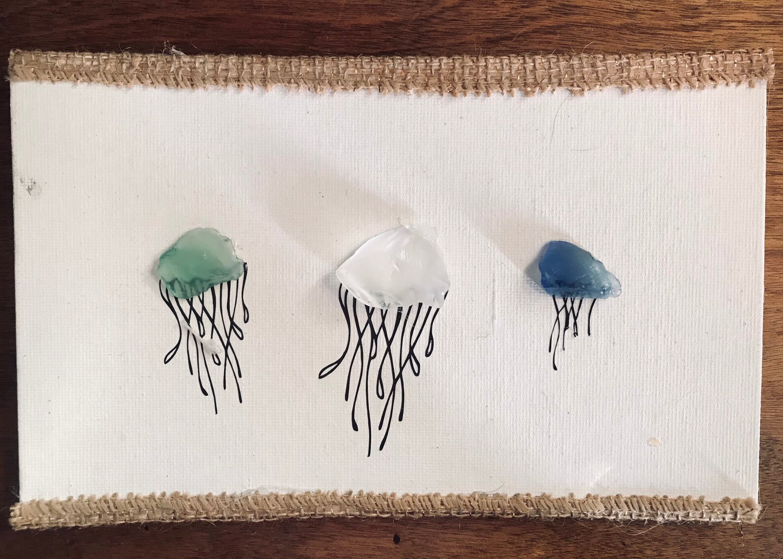 Sea Glass Jellyfish Art Etsy
