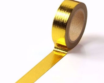 gold bullet diary 15mm x 10m sleek minimalist style Masking tape gold metallic color