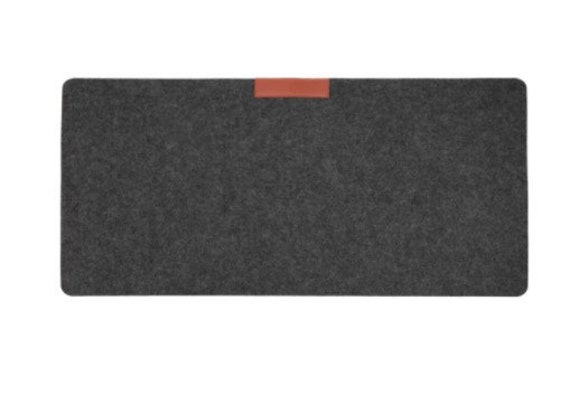 Tapis de Bureau en Laine Gris Feutrine 100 % - Taille Xl 60X30cm Pour Ordinateur Clavier et Souris, 