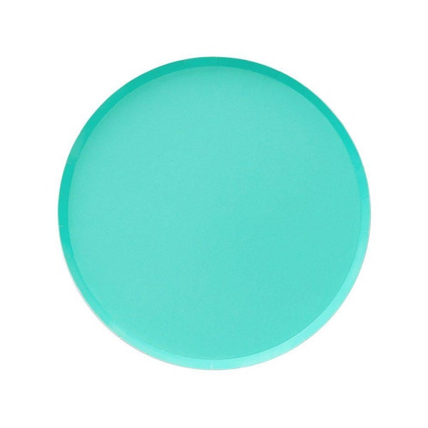 Teal Disposable Plates Etsy