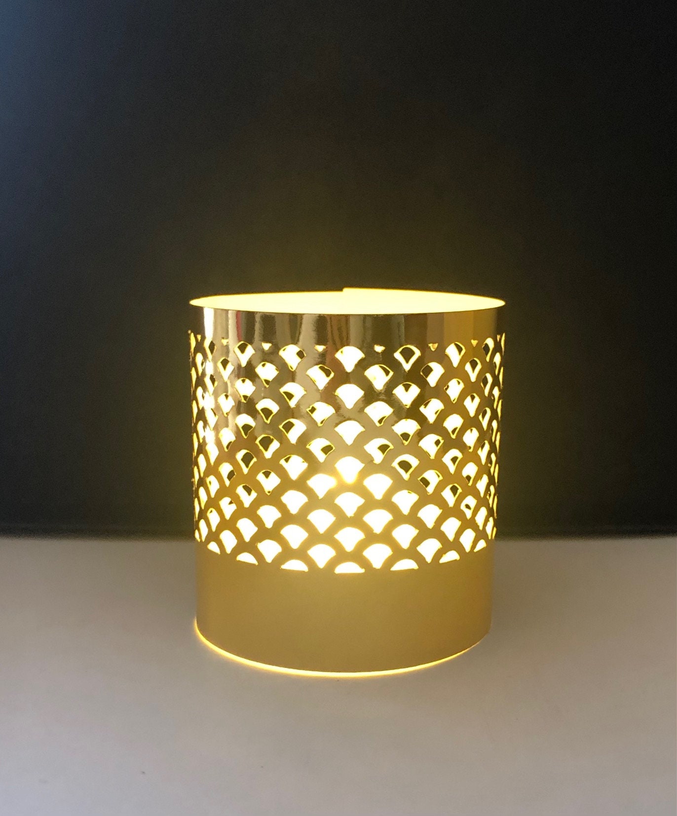 Lanterne Lumineuse avec Bougie Led, Motif Vague Japonaise, Ensemble Prédécoupé à Coller Soi-Même, Ca