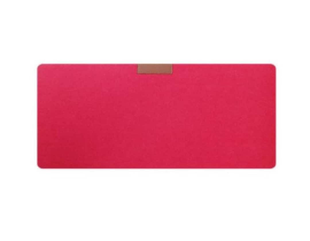 Desk Carpet in Felted Wool 100 Red Size XL 60x30cm for Etsy