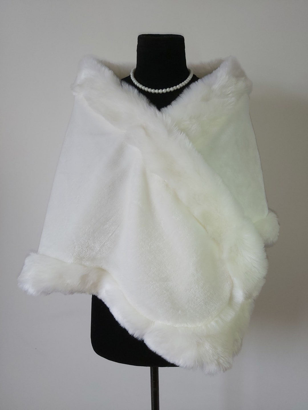 bridal shawl fur