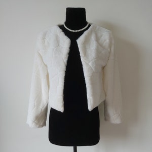 Faux Fur Wedding Jacket Winter Bridal Shawl Front Open Long Sleeve Fur Women Tops Shrug Imitation fur Wedding Bridal Shawls Coat