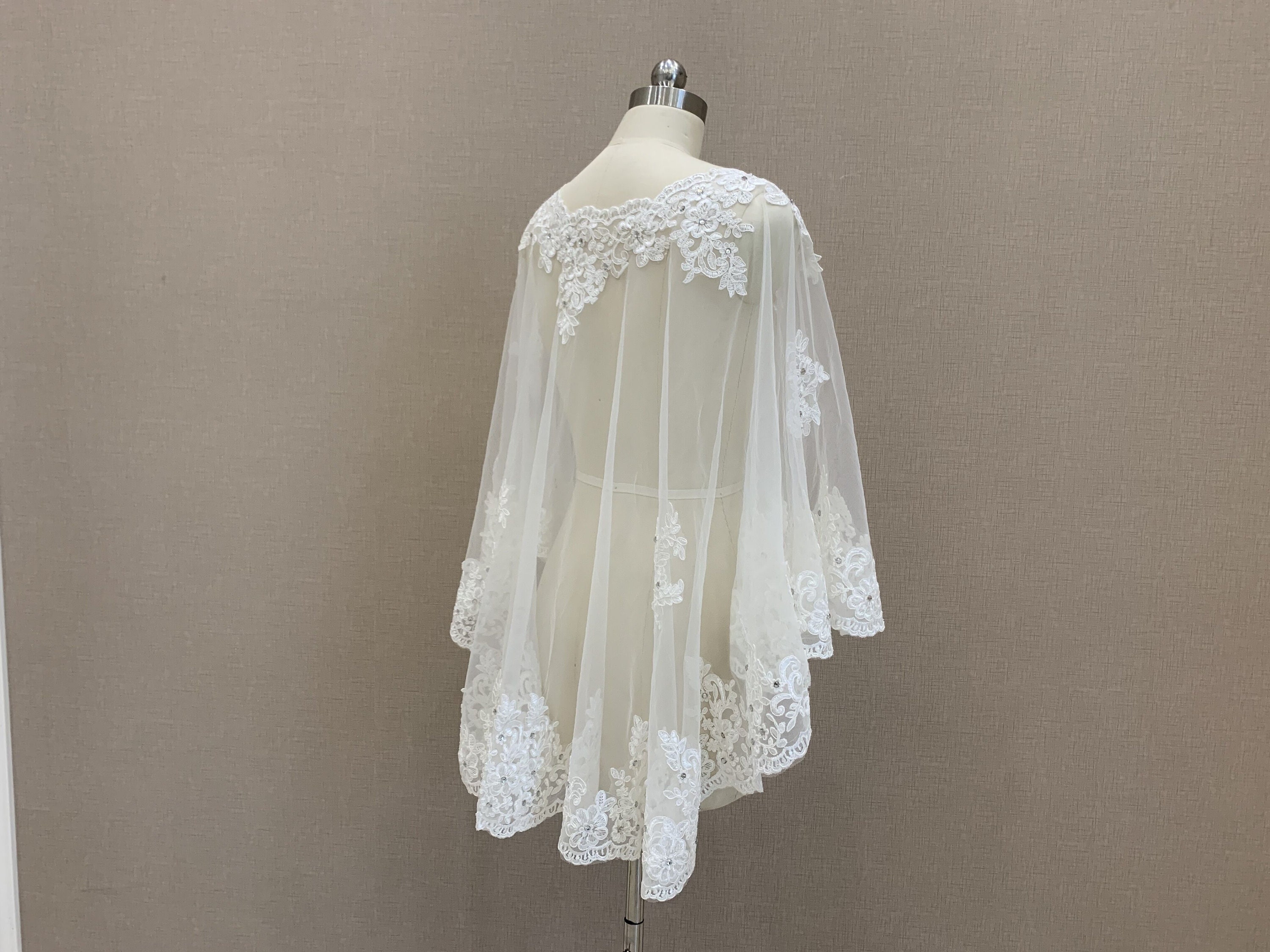 Elegant White Bolero with Crystal Appliques for Weddings