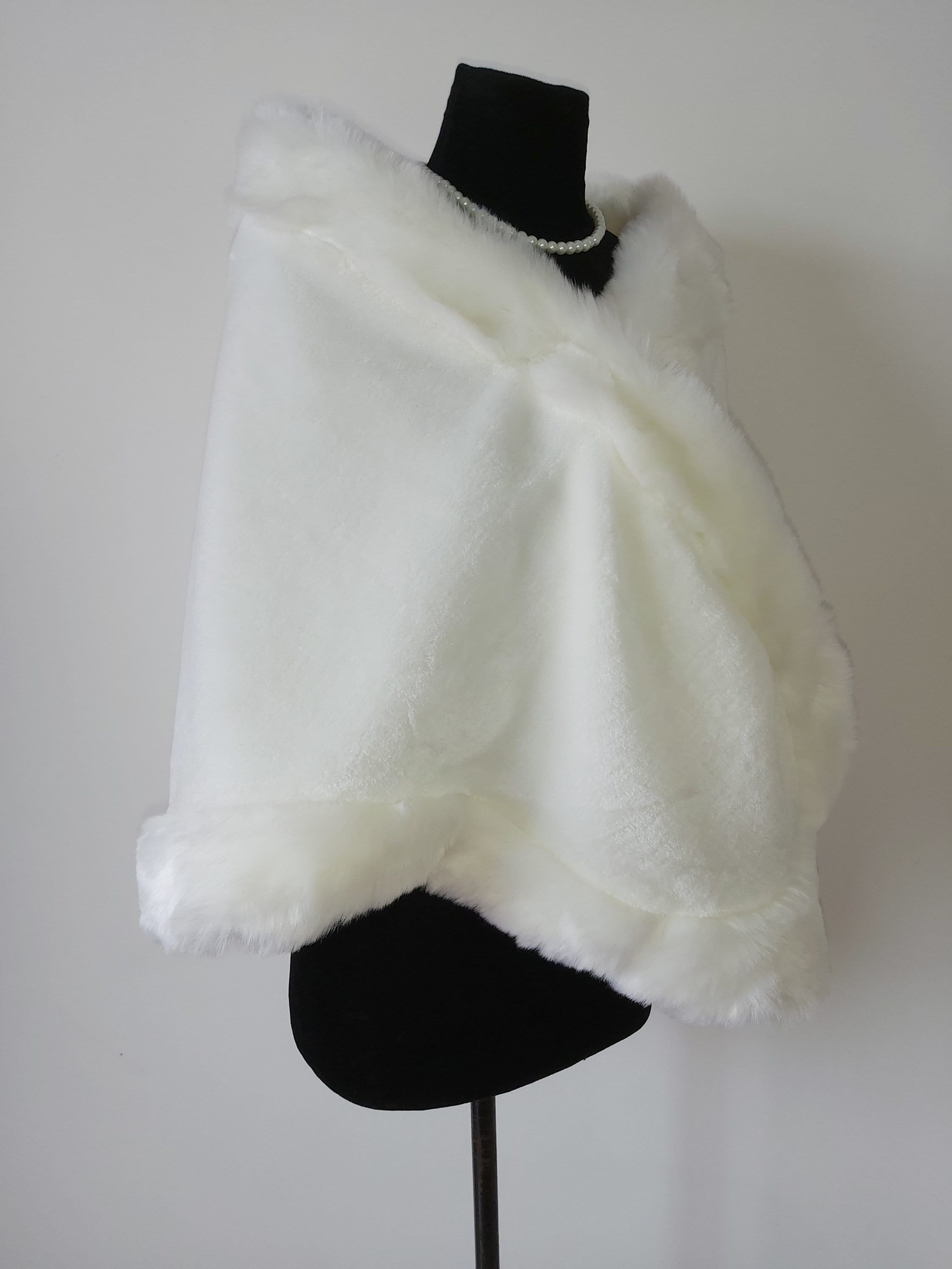 fur shawl bridal