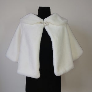 Bridal Wedding Shawl Cape Wrap Evening Jacket Faux Fur Shawl Party Stole Formal Wrap Soft Shrug Shawls Tops Wedding Accessories