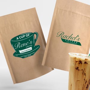 Individuelles Kaffeetassen-Logo-Bundle – Ralphs Kaffeetassen-inspiriert – Babyparty-Kaffee-Party-Logo-Dekor – Canva-Vorlage