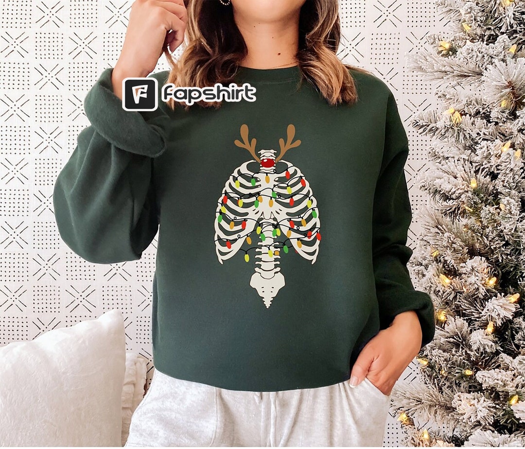 Radiology Christmas Sweatshirt Funny RAD Dancing Skeleton Etsy