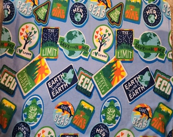 Protect our planet! Small Lightweight Single-layer Fleece Throw Blanket