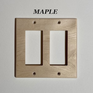 Wood Light Switch Cover Plate/Double Rocker (GFCI) image 3