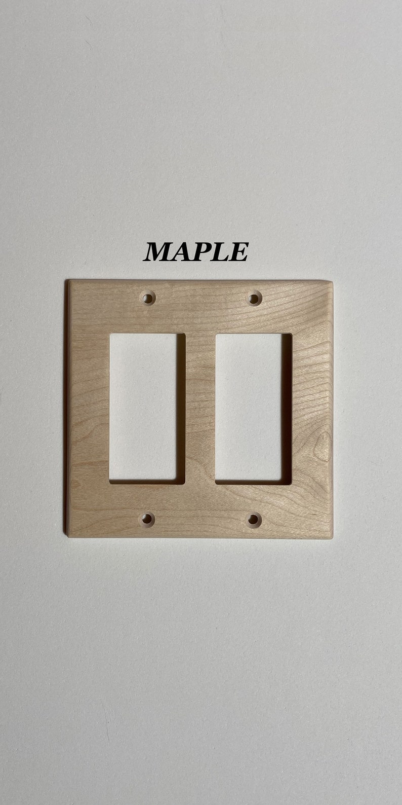 Wood Light Switch Cover Plate/Double Rocker (GFCI) image 3