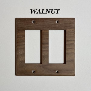 Wood Light Switch Cover Plate/Double Rocker (GFCI) image 5