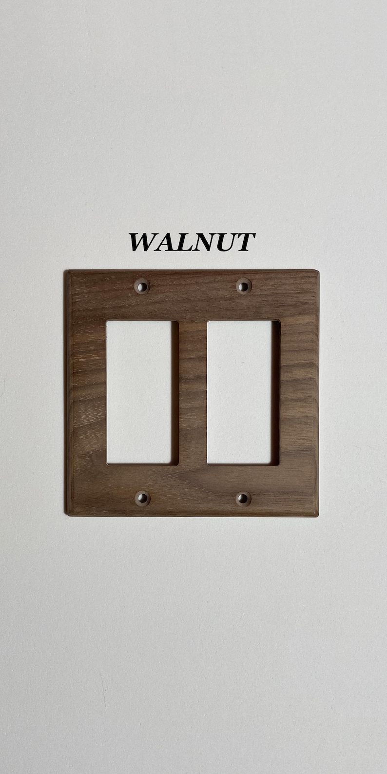 Wood Light Switch Cover Plate/Double Rocker (GFCI) image 5