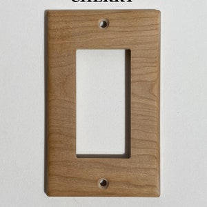 Plaque de recouvrement d'interrupteur en bois/à bascule simple DDFT image 3