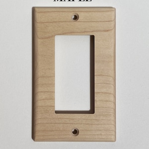 Plaque de recouvrement d'interrupteur en bois/à bascule simple DDFT image 4