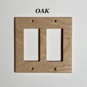 Wood Light Switch Cover Plate/Double Rocker (GFCI) image 4