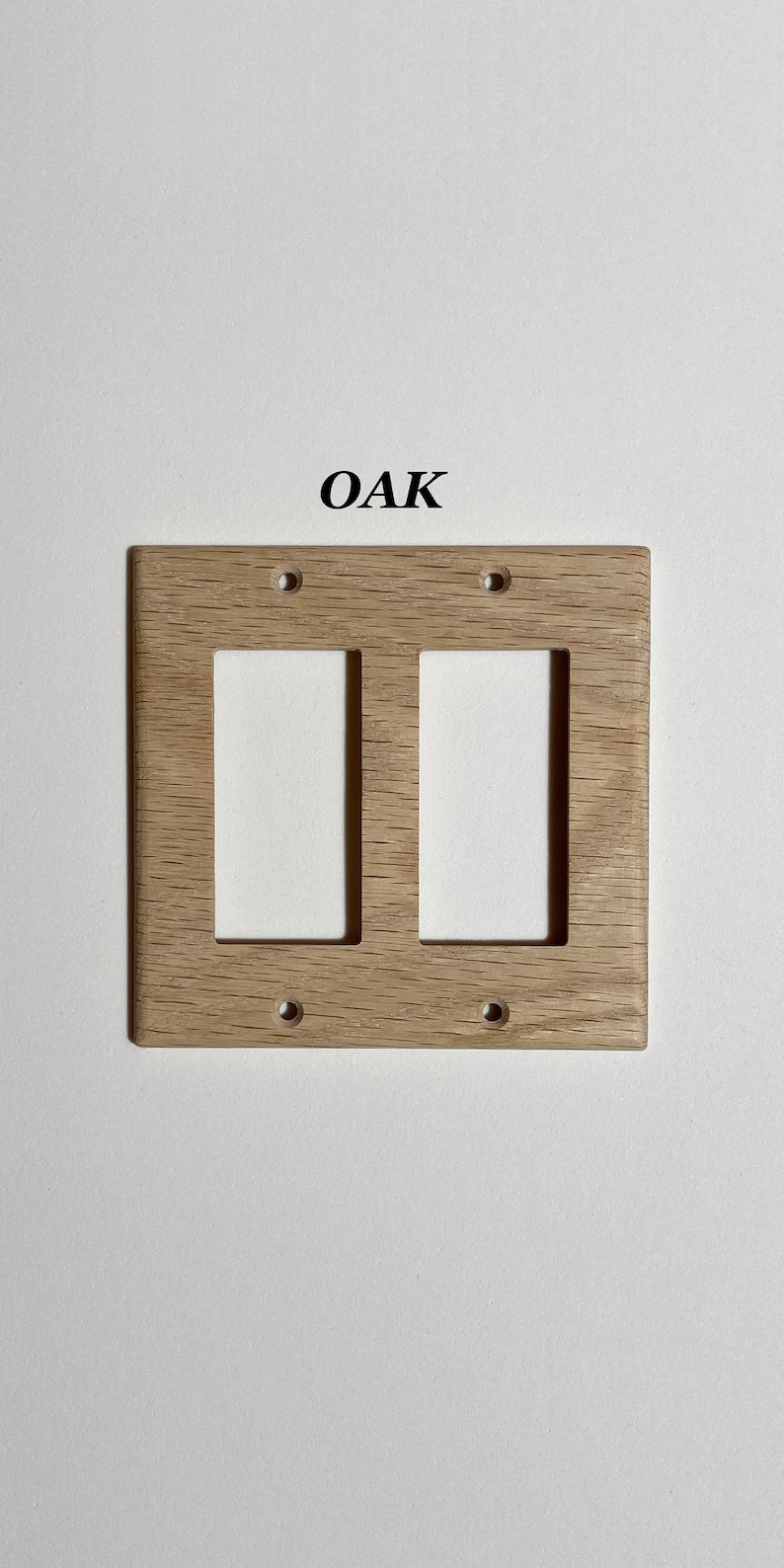 Wood Light Switch Cover Plate/Double Rocker (GFCI) image 4