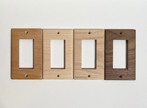 Wood Light Switch Cover Plate/Single Rocker (GFCI)