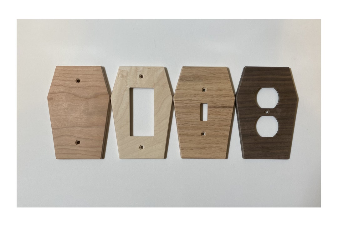 Modern Wood Wall Outlet Switch Plate - Etsy
