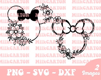 Download Floral Minnie Mouse Etsy