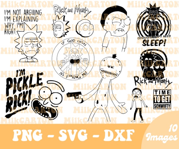 Rick and Morty SVG Files Digital Downloads Instant Files | Etsy