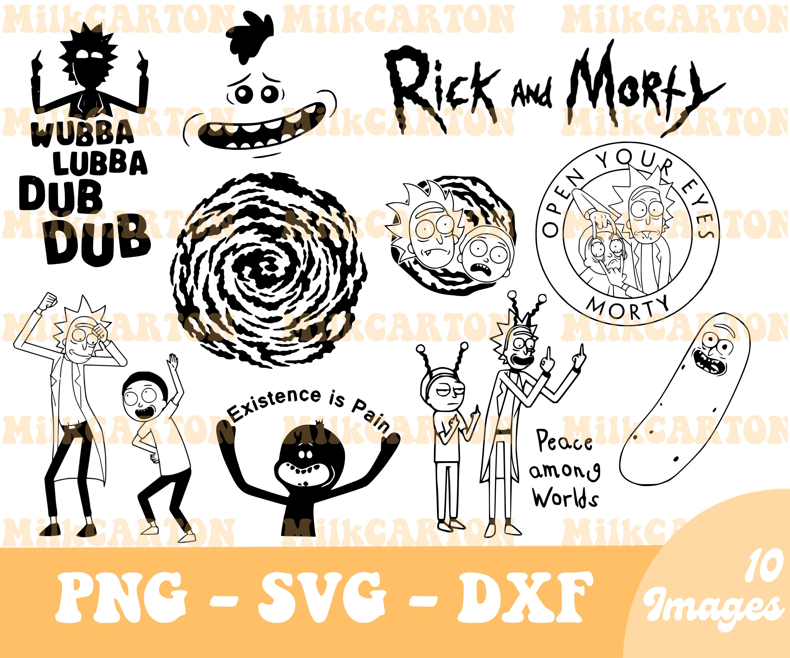 Rick and Morty SVG Files Digital Downloads Instant Files | Etsy