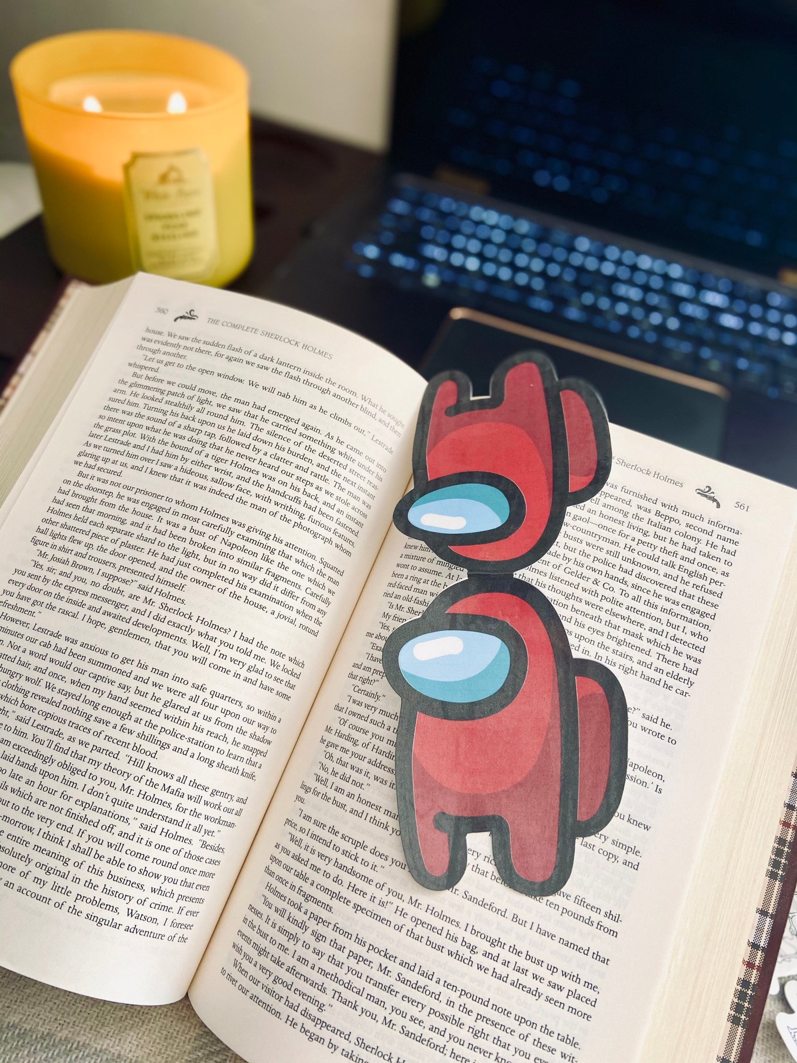 Among us bookmark/video games/valentines day / Etsy