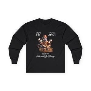 Phantom Opera Monkey Long Sleeve Tee, Unisex Shirt, Music Lover Gift, Musical Theatre TShirt, Opera House Disaster, Phantom Music Box